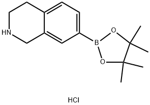Isoquinoline, 1,2,3,4-tetrahydro-7-(4,4,5,5-tetramethyl-1,3,2-dioxaborolan-2-yl)-, hydrochloride (1:1) Struktur