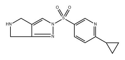 2-cyclopropyl-5-{2H,4H,5H,6H-pyrrolo[3,4-c]pyrazole-2-sulfonyl}pyridine,2720674-46-2,结构式