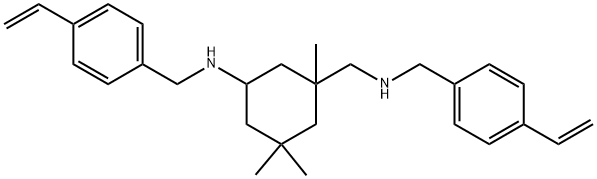 1,5-bis[[(4-ethenylphenyl)methyl]aminomethyl]-1,3,3-trimethylcyclohexane Struktur