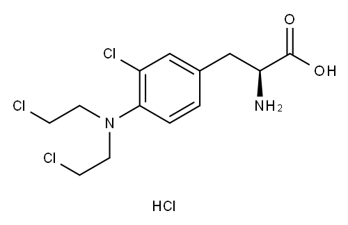 L-Phenylalanine, 4-[bis(2-chloroethyl)amino]-3-chloro-, hydrochloride (1:1) Struktur