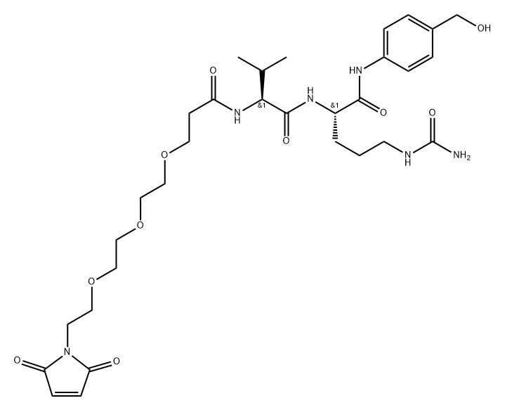 Mal-PEG3-Val-Cit-PAB-OH Struktur