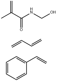N-(羟甲基)-2-甲基-2-丙烯酰胺与1,3-丁二烯和乙烯基苯的聚合物,27288-66-0,结构式