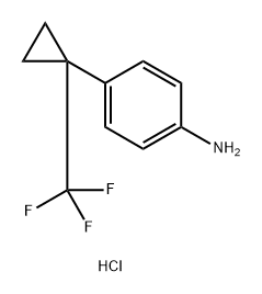 Benzenamine, 4-[1-(trifluoromethyl)cyclopropyl]-, hydrochloride (1:1) Struktur