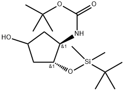 叔丁基((1R,2R)-2-((叔丁基二甲基硅基)氧基)-4-羟基环戊基)氨基甲酸酯, 2731012-82-9, 结构式