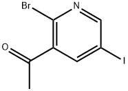 1-(2-Bromo-5-iodo-3-pyridinyl)ethanone,2733345-83-8,结构式