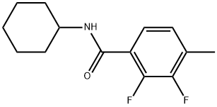 N-cyclohexyl-2,3-difluoro-4-methylbenzamide Structure