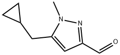 5-(Cyclopropylmethyl)-1-methyl-1H-pyrazole-3-carboxaldehyde Struktur