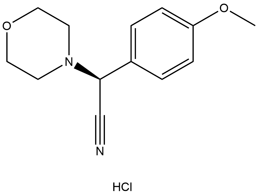 (S)-2-(4-methoxyphenyl)-2-(morpholin-4-yl)acetonitrile hydrochloride 结构式