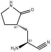 3-Pyrrolidinepropanenitrile, α-amino-2-oxo-, (αS,3S)- Structure