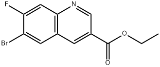 ethyl 6-bromo-7-fluoroquinoline-3-carboxylate Struktur