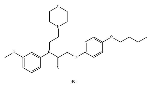 Acetamide, N-(m-anisyl)-2-(p-butoxyphenoxy)-N-(2-morpholinoethyl)-, hydrochloride Structure