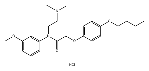 Acetamide, N-(m-anisyl)-2-(p-butoxyphenoxy)-N-(2-(dimethylamino)ethyl)-, hydrochloride Structure