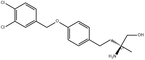 Benzenebutanol, β-amino-4-[(3,4-dichlorophenyl)methoxy]-β-methyl-, (βS)- Struktur