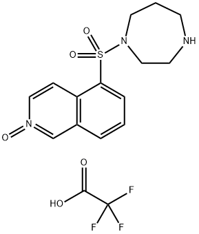 Isoquinoline, 5-[(hexahydro-1H-1,4-diazepin-1-yl)sulfonyl]-, 2-oxide, 2,2,2-trifluoroacetate (1:1) Structure