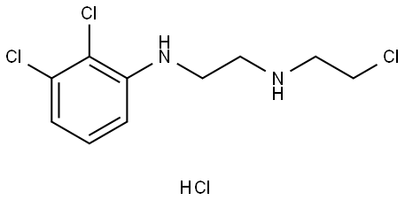 1,2-Ethanediamine, N1-(2-chloroethyl)-N2-(2,3-dichlorophenyl)-, hydrochloride (1:1) Structure
