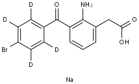 2-amino-3-(4-bromobenzoyl-2,3,5,6-d4)-benzeneaceticacid,monosodiumsalt Structure