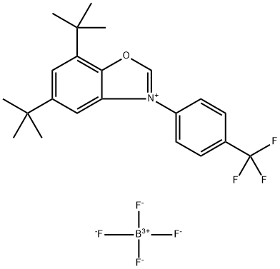 5,7-二叔丁基-3-(4-(三氟甲基)苯基)苯并[D]恶唑-3-鎓四氟硼酸盐, 2750161-92-1, 结构式