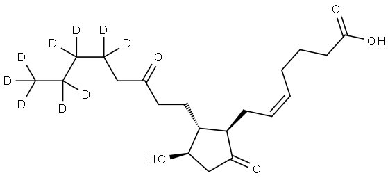 13,14-Dihydro-15-keto-PGE2-d9 Struktur