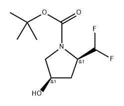 2-(二氟甲基)-4-羟基吡咯烷-1-羧酸叔丁酯, 2750563-25-6, 结构式
