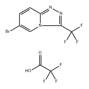 6-bromo-3-(trifluoromethyl)-[1,2,4]triazolo[4,3-a]pyridine 2,2,2-trifluoroacetate, 2751723-96-1, 结构式