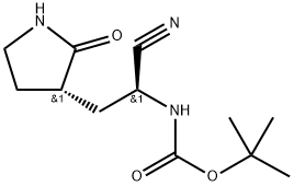 ((S)-1-氰基-2-((S)-2-氧代吡咯烷-3-基)乙基)氨基甲酸叔丁酯, 2755812-51-0, 结构式
