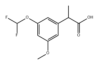 2-(3-(二氟甲氧基)-5-甲氧基苯基)丙酸 结构式