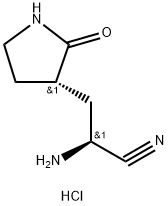 (S)-2-amino-3-((S)-2-oxopyrrolidin-3-yl)propanenitrile hydrochloride Structure