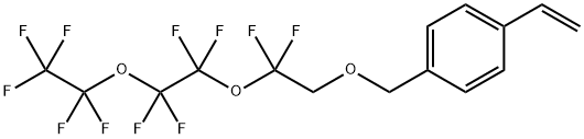 1-[[2,2-difluoro-2-[1,1,2,2-tetrafluoro-2-(1,1,2,2,2-pentafluoroethoxy)ethoxy]ethoxy]methyl]-4-ethenyl- benzene, Struktur