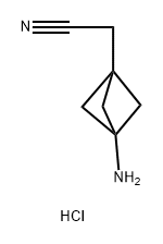 (3-Amino-bicyclo[1.1.1]pent-1-yl)-acetonitrile hydrochloride,2756816-04-1,结构式