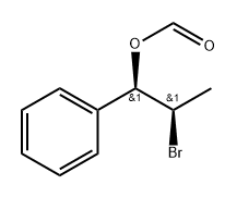 Benzyl alcohol, .alpha.-(1-bromoethyl)-, formate, threo- Structure