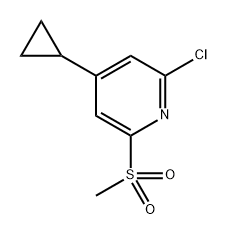2-氯-4-环丙基-6-(甲磺酰基)吡啶, 2757010-27-6, 结构式