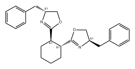 (1R,2R)-1,2-双((R)-4-苄基-4,5-二氢恶唑-2-基)环己烷, 2757083-40-0, 结构式