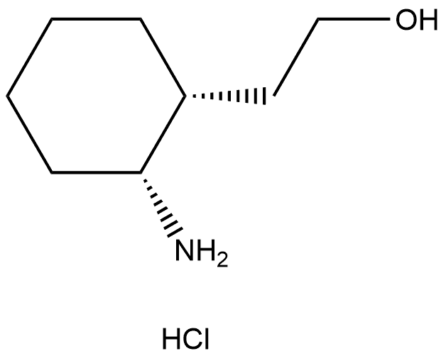 Cyclohexaneethanol, 2-amino-, hydrochloride (1:1), (1R,2R)-rel- Structure