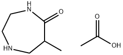 6-甲基-1,4-二氮杂环庚烷-5-酮醋酸盐 结构式