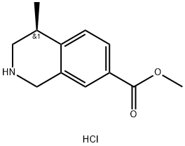 Methyl (S)-4-methyl-1,2,3,4-tetrahydroisoquinoline-7-carboxylate hydrochloride Struktur