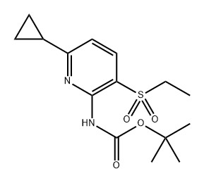 tert-butyl N-(6-cyclopropyl-3-ethylsulfonyl-2-pyridyl)carbamate 结构式