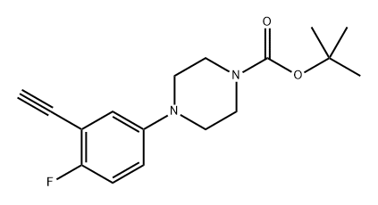 tert-butyl 4-(3-ethynyl-4-fluorophenyl)piperazin-1-carboxylate 结构式