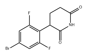 3-(4-Bromo-2,6-difluorophenyl)piperidine-2,6-dione Struktur