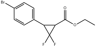 3-(4-溴苯基)-2,2-二氟环丙烷-1-羧酸乙酯 结构式