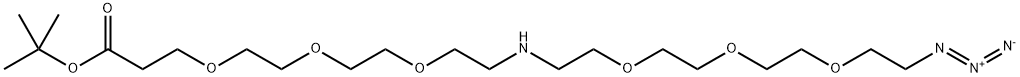 4,7,10,16,19,22-Hexaoxa-13-azatetracosanoic acid, 24-azido-, 1,1-dimethylethyl ester Structure