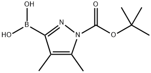(1-(叔丁氧羰基)-4,5-二甲基-1H-吡唑-3-基)硼酸, 2759141-41-6, 结构式