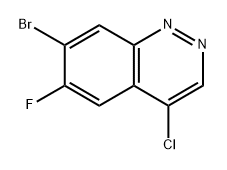 7-Bromo-4-chloro-6-fluorocinnoline Struktur