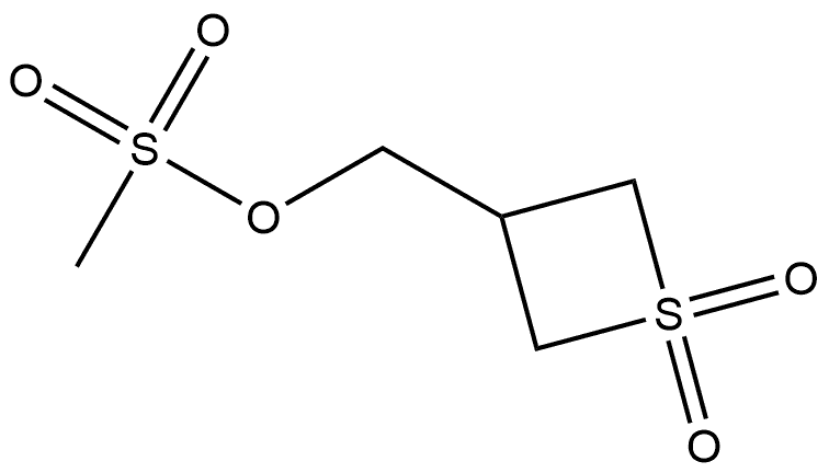 3-Thietanemethanol, 3-methanesulfonate, 1,1-dioxide 化学構造式