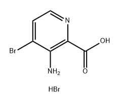 3-氨基-4-溴-吡啶-2-羧酸氢溴酸盐 结构式