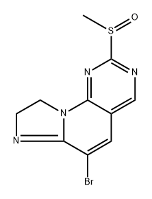 6-Bromo-2-(methylsulfinyl)-8,9-dihydroimidazo[1',2':1,6]pyrido[2,3-d]pyrimidine Struktur