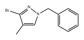 1-benzyl-3-bromo-4-methyl-pyrazole Struktur