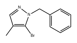 1-Benzyl-5-bromo-4-methyl-1H-pyrazole Struktur