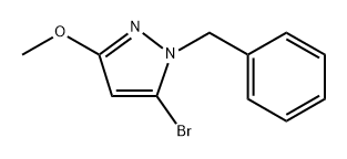 1-benzyl-5-bromo-3-methoxy-pyrazole Struktur