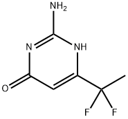 2-Amino-6-(1,1-difluoroethyl)pyrimidin-4(1H)-one Struktur