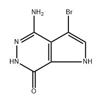 4-Amino-3-bromo-1H-pyrrolo[2,3-d]pyridazin-7(6H)-one Struktur